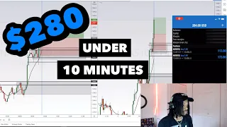 Live Trading (NAS100) - $280 Under 10 Minutes | FOREX