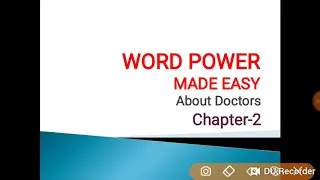 Vocabulary - Word roots- Word Power Made Easy - [About Doctors] for SSC | IBPS PO| UPSC | CAT | GMAT