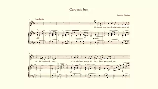 Caro mio ben – Giordani - accompaniment in D Major