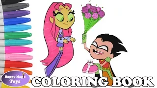 Teen Titans Go Coloring Book Pages Starfire Robin Colors Teen Titans Go Coloring Page Kids Art