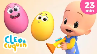 Learn about animals and colors with Cuquin's Surprise Eggs | Children Songs and Educational Videos