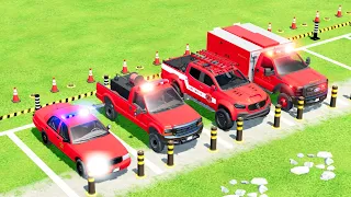 POLICE CARS AUDI, VOLSKWAGEN, LIZARD, FORD, CHEVROLET and TRANSPORTING WITH MAN TRUCKS ! FS22 #148