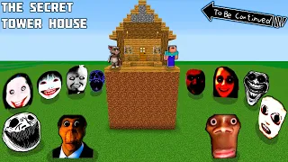 SURVIVAL SECRET TOWER HOUSE WITH 100 NEXTBOTS in Minecraft - Gameplay - Coffin Meme NEXTBOT