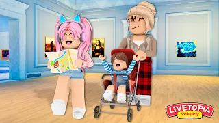 VOVÓ LEVOU OS NETOS AO MUSEU! Family Roleplay Livetopia- ROBLOX