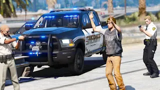 [GTA 5] LE SHERIFF DE LA VILLE ARRÊTE UN FUGITIF | LSPDFR-USA