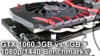 GTX 1060 3GB/6GB 1080p vs 1440p Gaming Benchmarks