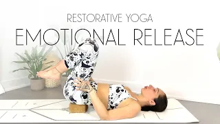 Restorative Yoga for EMOTIONAL RELEASE and Hip Tension | 30 Day Yoga Challenge 2022 | DAY 22