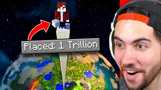 Placing 1 Trillion Blocks Alone In Minecraft