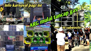 info karnaval kejawan pagi ini..!! arg audio mulai tancap gas di garis start