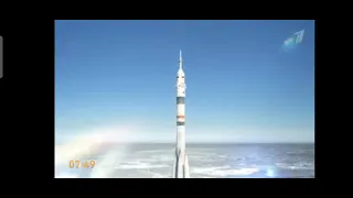 Новогодняя заставка (Первый канал, декабрь 2023) белки летят на ракете