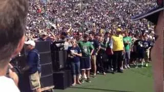 Notre Dame band emerges from the tunnel