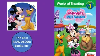 MINNIE'S PET SALON Read Aloud, Disney Minnie Mouse, Mickey Mouse Clubhouse Read Along, Level 1