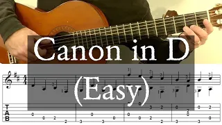 CANON IN D - Easy Arrangement - Full Tutorial with TABS - Fingerstyle Guitar