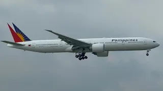 Philippine Airlines BOEING 777-3F6ER (RP-C7776) landing at Tan Son Nhat International Airport.