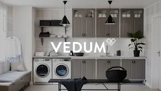 Vedum Kök & Bad - Tvättstugan Ingrid i betonggrå