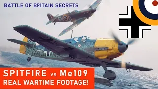 Spitfire Shooting Down Me109- Must See RARE Actual 1940 Footage