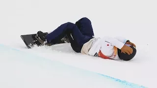 Yuto Totsuka left the halfpipe field on a stretcher after the clash at the 2018 Winter Olympics