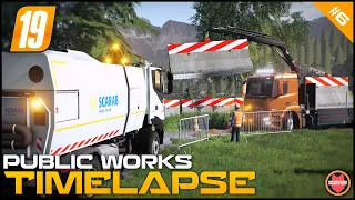 🇦🇹 Stacking Concrete Barriers, Sweeping Road With A Massive Hoover - Public Works ⭐ FS19 Walchen TP