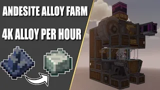 Super Compact Automated Andesite Alloy Farm! | Minecraft Create Mod Schematic Download!