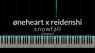 snowfall - øneheart x reidenshi (slowed) Piano Tutorial