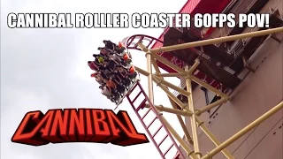 Cannibal Roller Coaster POV 60FPS Lagoon Amusement Park 2015 Utah