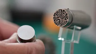 The process of making a seamless seal stamp. A Japanese seal stamp that costs over $1000 each.