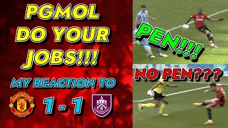 ROBBED BY VAR!!! Defensive Disaster! My Reaction to Manchester United 1-1 Burnley