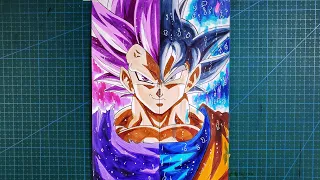 How to Draw Vegeta Ultra Ego Vs Goku Mastered ultra instinct 😱 | Drawing Tutorial [Dragonball]