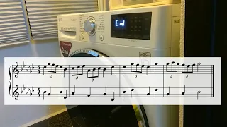 Music Box ♫♪ LG Washing Machine Cycle End Song + Easy Piano Score