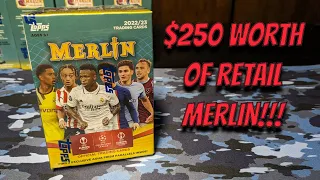 Opening 10 Blaster Boxes of 2022-23 Topps Merlin UEFA/UCC Soccer! Nice Color and Hit!