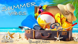 4K Holiday Summer Scenes 🌴 Relaxing Summer Vibes 🎧  Beautiful Music Mix