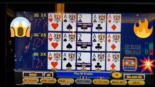 🔥UNBELIEVABLE Dealt Jackpot MASSIVE Handpay High Limit Ultimate X and Extra Draw Frenzy Video Poker