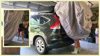 PERFECT Tailgate Tent for my Converted SUV Honda CRV Camper!!!! CAMPING!!!