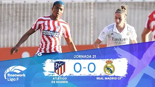 RESUMEN Y GOLES ATLÉTICO DE MADRID vs REAL MADRID CF, Jornada 21, FINETWORK LIGA F