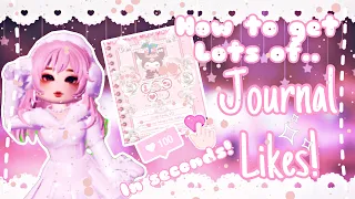 WORKS! 🌷 How to get lots of journal likes in seconds! ☁️ | Royale High | PastelStrawberryx