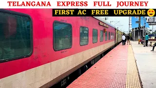 Telangana Express Full Journey | Free Upgrade to AC First Class | Hyderabad to New Delhi
