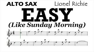 Easy Lionel Richie Alto Sax Sheet Music Backing Track Play Along Partitura