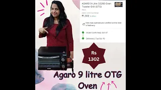 Agaro OTG Oven Unboxing | Demo | Agaro 9 litre 33266