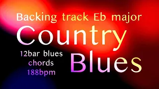 Country Blues in E flat major, uptempo backing track for Guitar, 188bpm. Play along and enjoy!