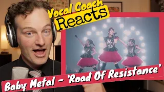 Vocal Coach REACTS - Baby Metal 'Road Of Resistance' (LIVE)