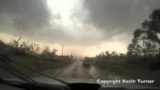 Caught in 90 mph winds, truck gets hit by tree! insane dust storm GoPro Hero 3 Black Edition