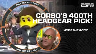 Lee Corso's 400th headgear pick with The Rock! 🎉 | College GameDay