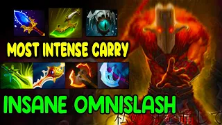 INSANE OMNISLASH [ Juggernaut ] MOST INTENSE CARRY - DOTA 2 GAMEPLAY