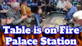 Palace Station Table on Fire #casino #vegas #dice #casinogames #lasvegas  #poker