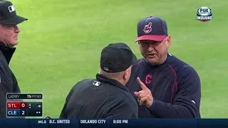 STL@CLE: Francona ejected disputing a call