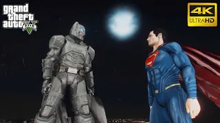 GTA 5 - Batman Armor Suit VS Superman | Dawn Of Justice (4K)