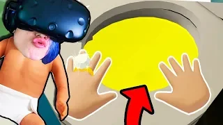 НЕПОСЛУШНЫЙ РЕБЁНОК ПЬЁТ ВОДУ ИЗ ТУАЛЕТА!!! (СИМУЛЯТОР РЕБЁНКА BABY HANDS VR)