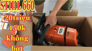 tiếp tục mở thùng máy cưa xích stihl 660 | hoai han vlog