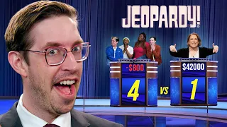 Try Guys vs Amy Schneider • Jeopardy 4 vs 1