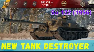 New tank destroyer Su-122 (1956) #worldoftanks #wot #wotreplays #tank